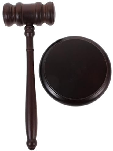 Martillo De Juez De Madera Martillo de subasta, mazo de juez, madera, for reuniones, salas de audiencias, juego de rol, mini mazo, sonido fuerte y claro, madera natural Para Juez, Abogado