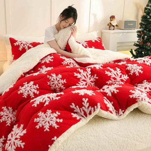 HLTQL Coperta Calda Imbottita Invernale Letto Matrimoniale Trapunte Invernali Pesanti in Lana d'Agnello Trapunta Invernale Matrimoniale Agnello(a2,200x230cm-3kg)