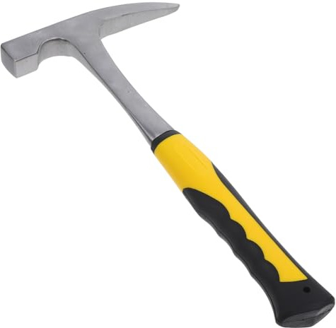 HOLIDYOYO Martillo Geológico Punta de Flecha 600g, Herramienta Manual Multiusos para Exploración y Estudio de Rocas, Mango Ergonómico Antideslizante, Resistente y Portátil para Trabajos