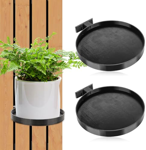 Ufdeoton Estantería para Paneles Acústicos, 2 Unidades, Soporte para Plantas, Accesorios Sin Agujeros, Estante Negro, Maceta de Pared