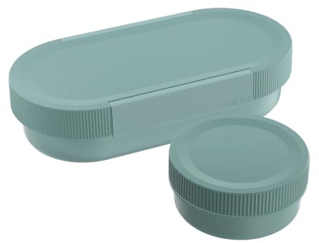 Sigg - LUMO Lunchbox L - Trenner & Auslaufsicherer Snackbox - Mikrowellen- & Spülmaschinengeeignet - BPA-frei - Leicht - Swiss Design, Made in Germany - Für Arbeit & Schule - Hellblau - 1 L