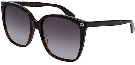 Gucci GG0022S 003 Occhiali da Sole, Marrone (Avana/Brown), 57 Donna
