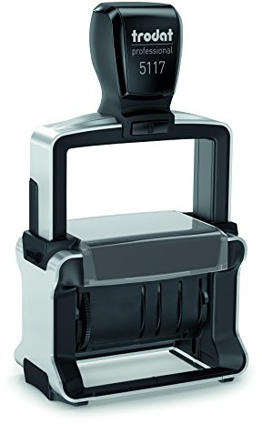 Trodat Professional 5117 Self Inking Date Stamp with English Texts – Dial a Word – Black Ink,48mm x 4 mm