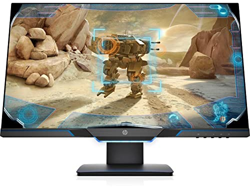 HP - Gaming, 25mx Monitor TN, Schermo 25 Pollici FHD, Risoluzione 1920 x 1080, Micro-Edge, Tecnologia AMD FreeSync, Tempo di Risposta 1 ms, Frequenza 144 Hz, Regolabile in Altezza, Pivoting 90°, Nero