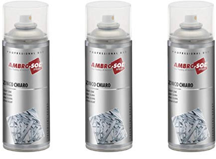 VIRSUS Bomboletta Zinco Chiaro 400ml Spray Brillante, Protettivo, Antiossidante Zincante A Freddo Anticorrosivo Antiruggine Parti Saldate Ossidate Protettivo Metallo (3)