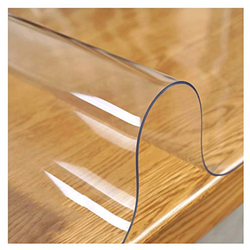LSSB Chiaro Tovaglia PVC Sottopiatto Protezione Pavimento Plastica Desk Protector per Casa Sala Comodino Mobile TV, Personalizzabile (Color : Clear-1.5mm, Size : 120x180cm)