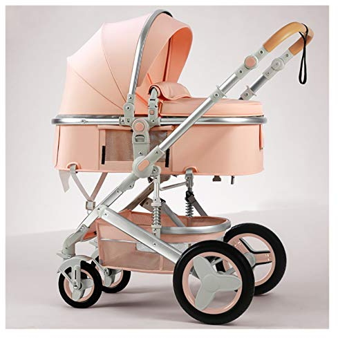 2 w 1 wózek dziecięcy,Lekki wózek dziecięcy,amortyzacja wstrząsów,sprężyny wózek spacerowy,kompaktowy wózek podróżny,2 in 1 Kinderwagen faltbar Luxus Kinderwagen Hohe Landschaft Leichte Reisesystem