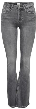 Only Onlblush Life Mid Flared Tai0918 Noos, Vaqueros Mujer, Gris (Grey Denim), XS