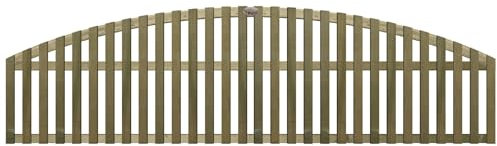 Premier Florence 6x1ft (W: 6ft x H: 1ft) Decorative Arched Frameless Vertical Slatted Trellis Pressure-Treated Garden Panel Fence Topper/Wall Art/Pergola Width 1828mm x Height: 300mm