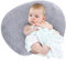 LEE AND TOWN - Almohadas de lactancia para bebés, almohada de lactancia materna para recién nacidos, niños y niñas, almohada Minky para el tiempo de barriga, color gris