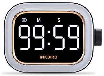 Inkbird Digital Timer, IDT-02 Magnetischer Küchentimer, Eieruhr mit Einem Großen Beleuchtetem Display fürs Lernen, Meeting, Sports, Kochen und Backen