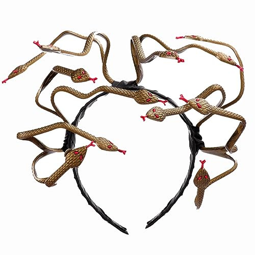 AOVNA Medusa Haarreif, Schlangen-Kopfschmuck, böse Königin, Verkleidung, Kopfschmuck, Neuheit, Party-Haarschmuck für Halloween, Karneval, Cosplay