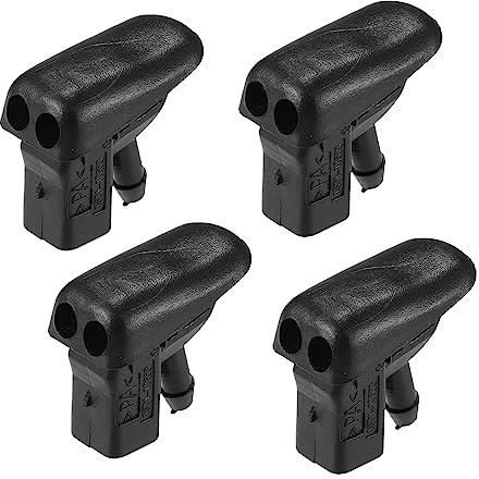 A ABSOPRO Pare-brise Essuie-glace Lave-glace Buse Vaporisateur Jet pour Jaguar - 4pcs Noir