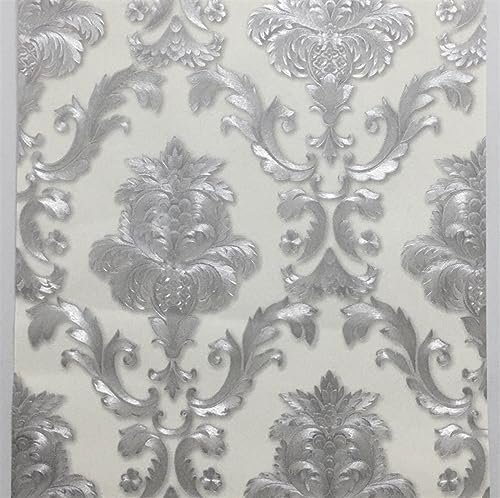 DLUCCA Tapeten Wallpaper Exquisite Geschnitzte geprägte Tapete, goldene Damaskus-Tapete, Schlafzimmer-Wohnzimmer-Version, vertikale Streifentapete (0,53 x 10 m) (Color : B)