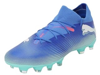 PUMA Women Future 7 Match FG/AG WN'S Soccer Shoe, BLUEMAZING-PUMA White-Electric Peppermint, 38 EU