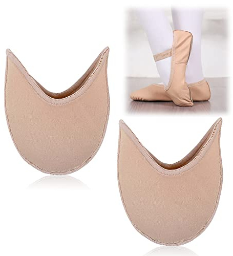 XZEIT Balletttanz Spitzenschuh Sockenpolster, Zehenbeutelpolster, gestrickte Stoff Zehenkappenabdeckung, rutschfeste Halbsocken, Ballet Schuhpolster Gelschoner Zehenkappen in Spitzenschuhen(Kurz)