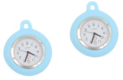 WRITWAA 2stücke Portable Krankenschwesteruhr Hellblau Leichte Und Praktische Uhr Für Ärzte Und Pflegepersonal Für Und Outdoor-aktivitäten