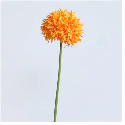 WENH 10 Teile/los Künstliche Blumen Ball Chrysanthemen Seidenblume Home Party Event Hochzeit Hintergrund Dekoration Blumenarrangement(Orange)