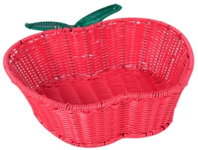MERRIYARD Tablett mit trockenen Früchten und Nüssen, Obst-Snack-Teller, Obstkorb, Rattan-Korb, leichter Apfel-gewebter Brotkorb for Badezimmer, Kuchen, Gemüse, Eingangstheke(27cmx9.5cm)