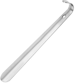Calzadores,Calzador de Acero Inoxidable,Calzadors de Metal 30 cm,Calzador de Zapatos Largo Largo Metal con Colgante Plateado Ayudante de Zapatos Perezoso para Hombres,Ancianos,Mujeres Embarazadas