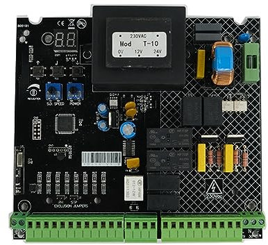 Moteur Portail, Carte de contrôle automatique à Double porte PCB LED for ouvre-porte à double battant avec belle télécommande,pour portail(1 board and 2 remote)