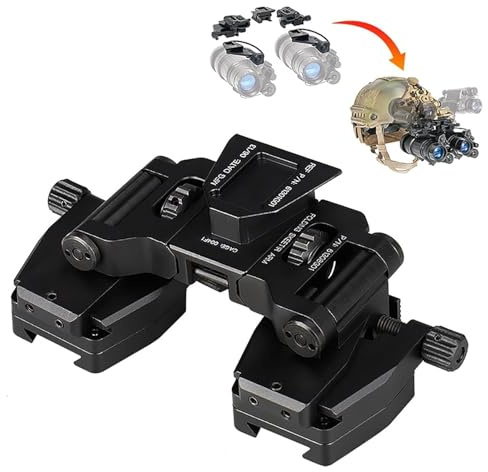 WJQZJDAMAI Binokular Bridge System NVG Mount ，Nachtsicht Brillen-Nachtsichtadapter ，Für PVS-14 Nachtsichtglasonokulare Monokular Oder Fernglas (schwarz, Gold)