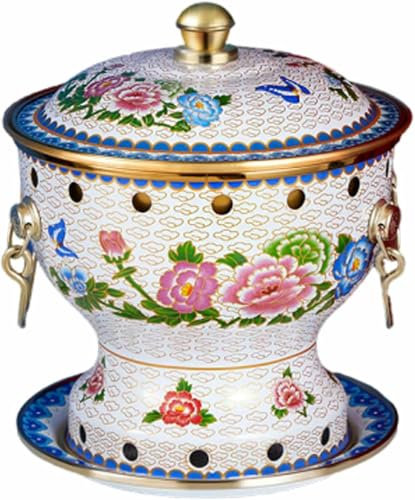 HOTAPEPU Cloisonne - Pentola di Rame Caldo per Feste, con Alcol, Utensili da Cucina, Piatti da Cucina, Pentole Cinesi Calde, Antica Pentola Calda di Pechino ~/