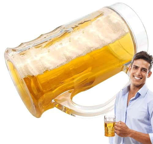 Pzuryhg Fausse Chope de Bière | Verre à Eau Drôle,Modèle Créatif Farce Jouet Déco Bureau Cadeau pour Famille Collègues