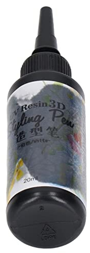 Phefop UV -Harz -Styling Stift Transparent Schnelles Härten 3D UV Harz Liner für DIY, um die Kreativkünstler 20ml Flasche zu Verfolgen (WHITE)