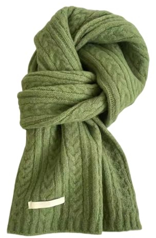 Generisch Damen Winterschal Weiche Wollschal Herren Winter Strickschal Warm Kaschmir Schal Vielseitiger Einfarbiger Gestrickter Schal, 160 x 20 cm