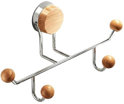 Toallero con Ventosa y Ganchos, Toallero sin Taladro, Gancho de Succión Extra Fuerte para Ventana, Vidrio, Baño y Cocina, Soporta 5-10 kg, Chaleco TáCtico Portaplacas Cascos de Bicicleta Soporte (4)
