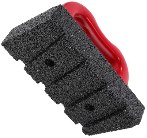 TOVINANNA Ergonomic Handle Rub Brick Tool for Concrete Finishing and Masonry Cleaning Smooth Stain Removal Scraper with Grooved Grip Versatile Surface Cleaner for Efficient Cement and Brick