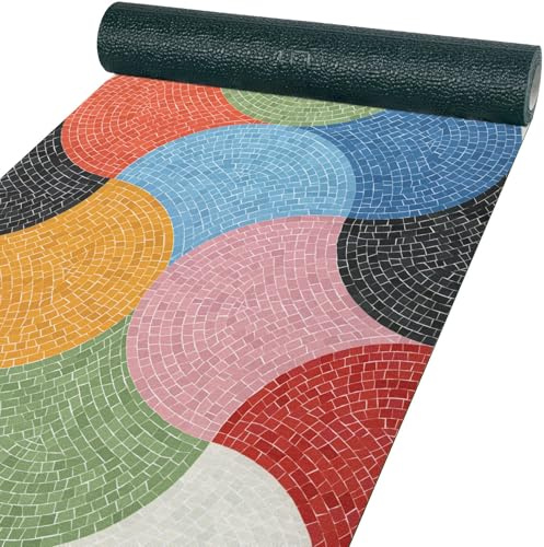 ANRO Küchenläufer Teppich Läufer Flur Küchenteppich rutschfest Küchenmatte abwaschbar Flurläufer pflegeleicht zuschneidbar Marelo 140 x 52 cm
