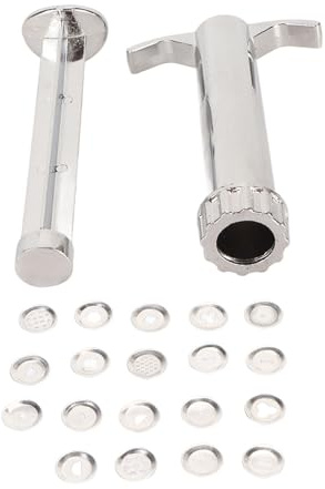 Ton-Extruder aus Zinklegierung, robust, kraftsparend, abnehmbarer Zuckerpasten-Extruder mit 19 Musterscheiben für Heimwerkerarbeiten und Kuchendekoration