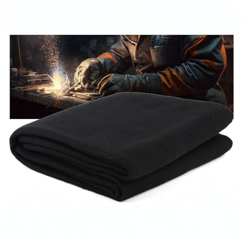 3mm 40 x 40 Welding Blanket Fireproof,Flame Retardant Fabric Carbon Felt Cloth for Welding Work,Grill Cover,Fireplaces,Smoker