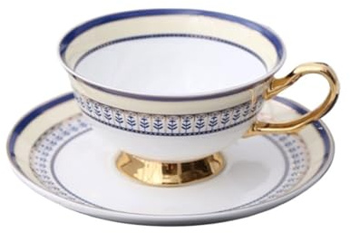 FUHAI-666 Tazas de cafe Juego de tazas té inglés cerámica for el hogar, café europeas porcelana hueso Vintage