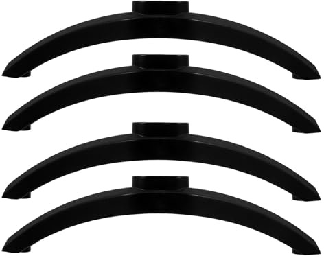 SHINEOFI 4 Piezas Base Negro en Diseño para Doble de Pedestal Televisor con PP Soporte Estable Fácil Instalación, Incluye Tornillos y Adecuado para Proyectores y Monitores