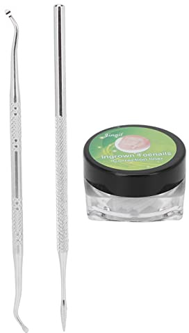 FILFEEL Herramientas de Corrección de Uñas Encarnadas Kit de Levantador de Uñas Encarnadas con Almohadilla de Silicona en Forma de C para Aliviar el Dolor Enrojecimiento Hinchazón 3