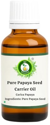 R V Essential Pure Papaya Seed Carrier Oil 50ml (1.69oz)- Carica Papaya (100% Pure and Natural Cold Pressed)