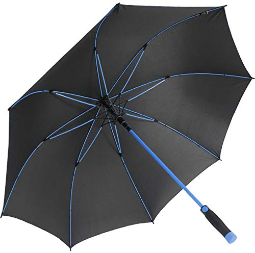 iX-brella Parapluie automatique XXL en fibre de verre - Noir, bleu, 132 cm, Parapluie de golf XXL
