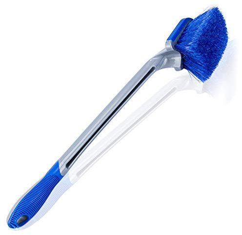 WCBDUT Car Wheel Cleaning Brush, Wheel Brush for Car Alloy Wheel and Tyre Brush Cleaning, Rim Cleaner for Your Car, Motorcycle or Bicycle Tire Brush Washing Tool (Long Handle)
