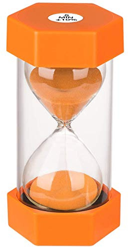Dream HorseX Hourglass, Double Protection, Sand Timers, Time Management Assistant, Creative Gift, Living Room Office Decoration (5 minutes, orange)