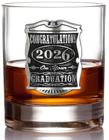 English Pewter Company Whisky-Stein-Glas, 325 ml, personalisierbar mit Ihrem Jahr, Geschenkbox [GRAD01]