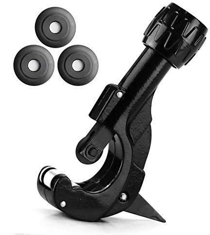 Rohrabschneider Rohrschneider Ø 3-35mm mit Entgrater und 3 Stück Ersatz Schneidrad, Rohr Abschneider Rohrtrenner für Kupfer & Alu Rohre