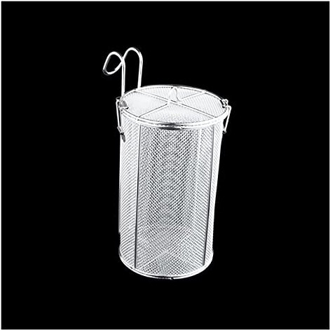 XXXXW Truthahn-Frittierkörbe Edelstahl Fry Basket Runder Sieb Pommes Frites Korb mit einziehbarem Griff für Pommes, gebratenes Hähnchen, Nudeln usw. Sieb für Pommes