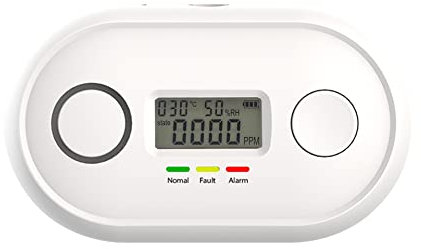 ANKA Carbon Monoxide Alarm Detector(10 year battery) with CO Concentration LED Digital Display, Test/Silence Button,Conforms to EN 50291 Standards,AJ-833