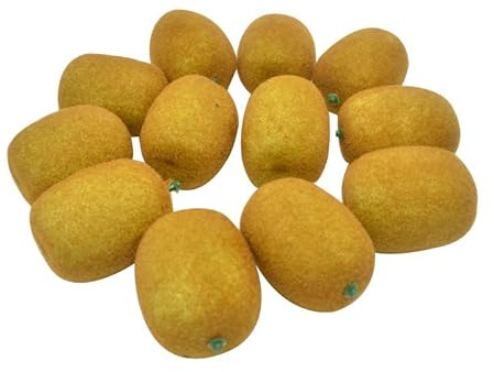 Ulalaza 12 Stück Künstliche Kiwi-Frucht Realistisches Künstliches Modell Lebensechtes Dekoratives Obst & Gemüse für Handgemachtes Zuhause, Haus Küche Party Dekoration Schreibtisch Ornament