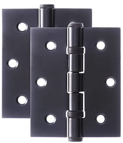 Golden Grace Ball Bearing Hinges 75mm 3 Inch, Matt Black, 1 Pair | Heavy duty mechanism ensures smooth operation for internal timber doors, complete with all necessary fixing screws.