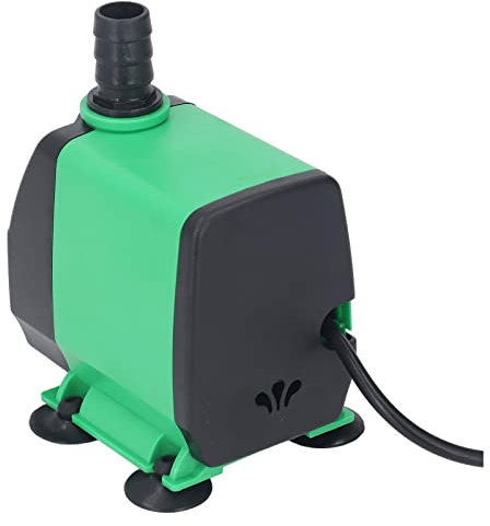 60 W Tauchpumpe (2000 L/h), Superleise Wasserpumpe, Wasserpumpe mit Verstellbarem Knopf, Springbrunnenpumpe mit 6,5 Fuß (ca. 2 M) Netzkabel für Aquarium, Teich, Aquarium, Statue, Hydrokultur(EU)