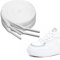 Ouligay 2 Paar Schnürsenkel Weiß, 8mm Breite Weiße Schnürsenkel, 120cm Lang Weiss Flache Schnürsenkel Ersatz reißfest Schuhbänder für Sneaker Sportschuhe Laufschuhe Turnschuhe Laufschuhe